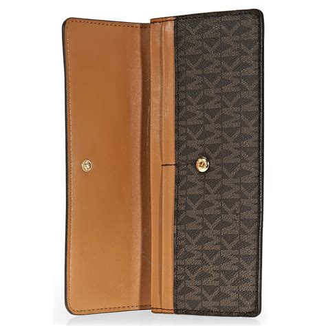 michael kors brown wallet and purse|Michael Kors signature wallet brown.